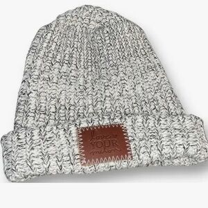 Love Your Melon Black and White Knit Beanie